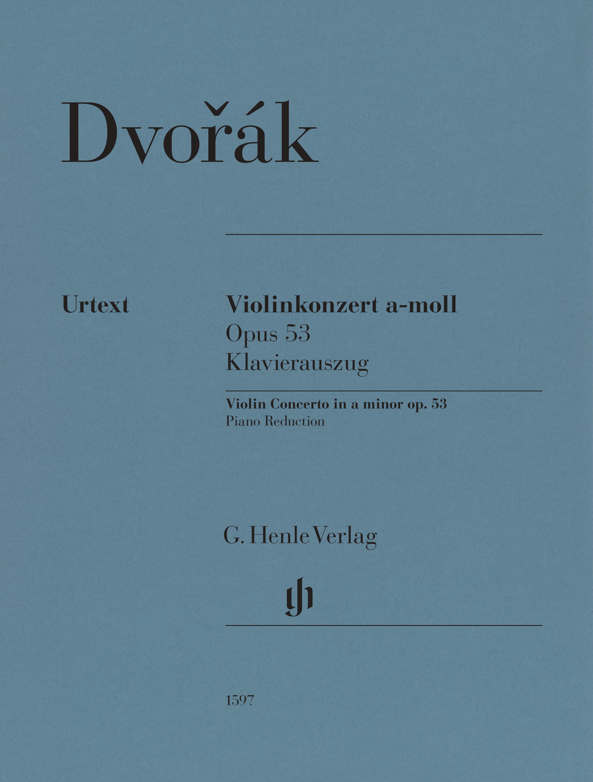 Dvorak, Antonin - Violin Concerto in a minor op. 53 Piano Reduction - Edited by Jost - G. Henle Verlag