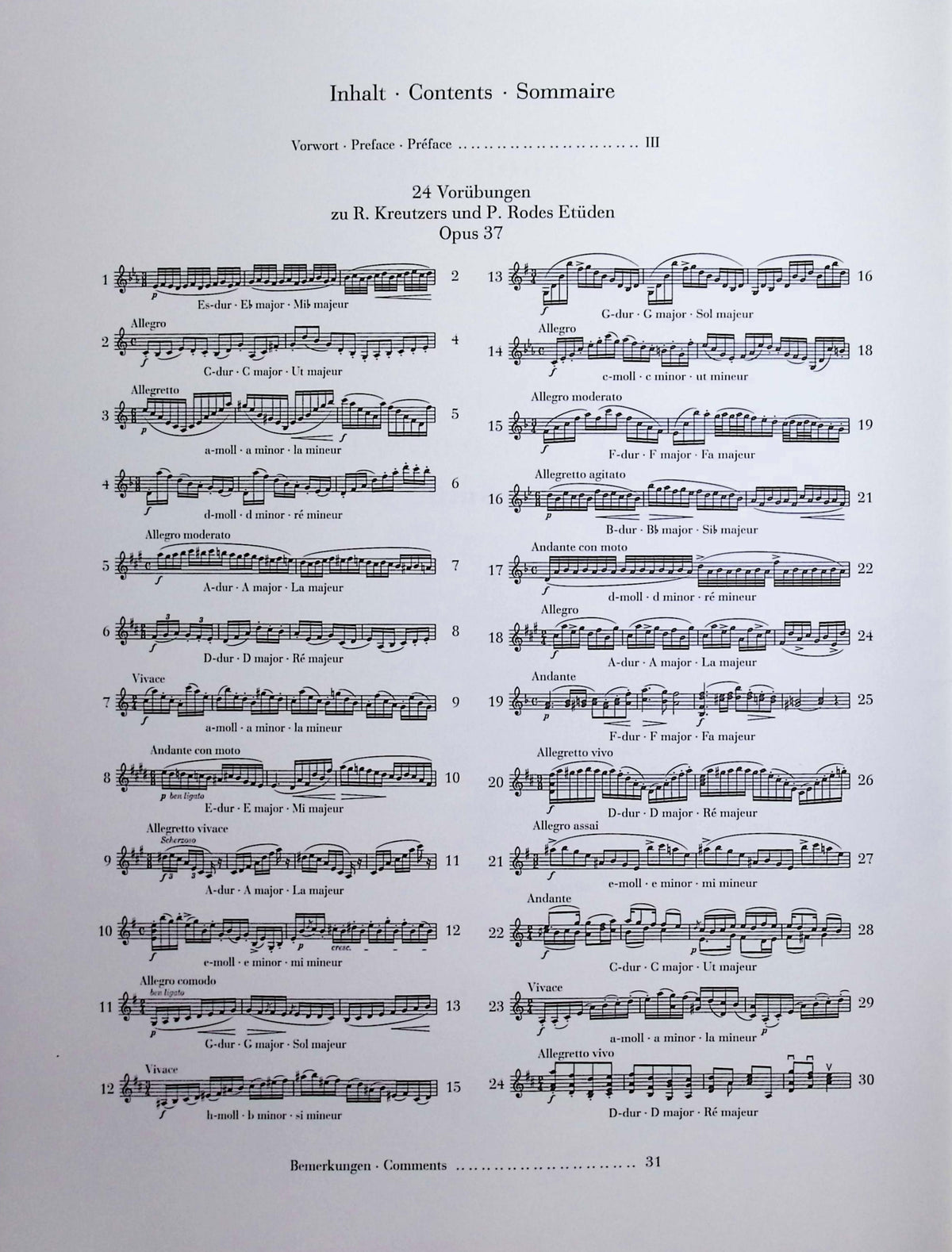 Dont, Jakob - 24 Preparatory Exercises for Violin solo - Edited by - Rahmer - G. Henle Verlag