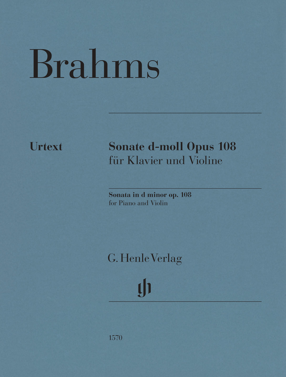 Brahms, Johannes - Sonata in d minor op. 108 for Piano and Violin - Edited by Wiechart - G. Henle Verlag