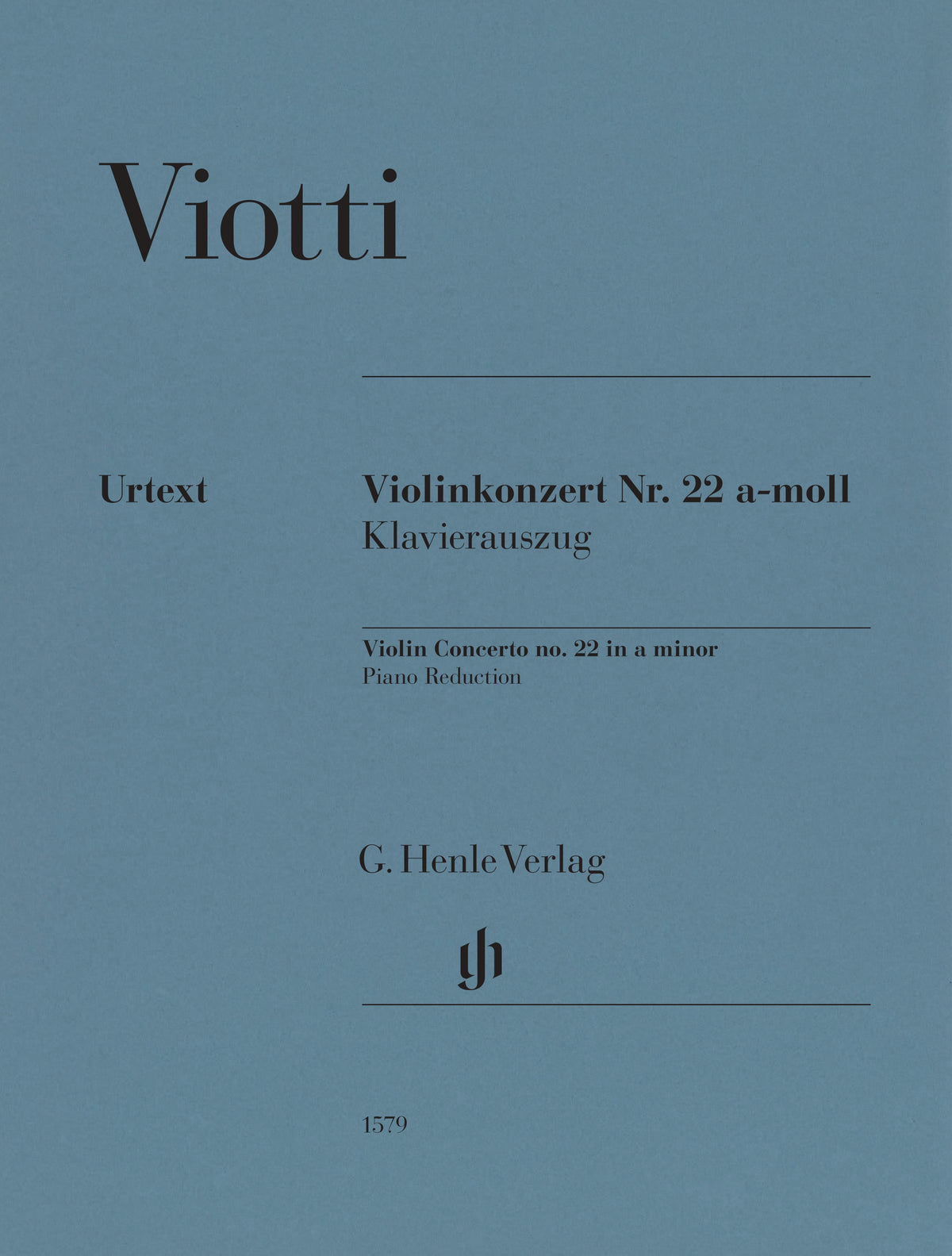 Viotti, G.B. - Violin Concerto No. 22 in A Minor - Violin and Piano - edited by Maren Minuth - G. Henle Verlag URTEXT