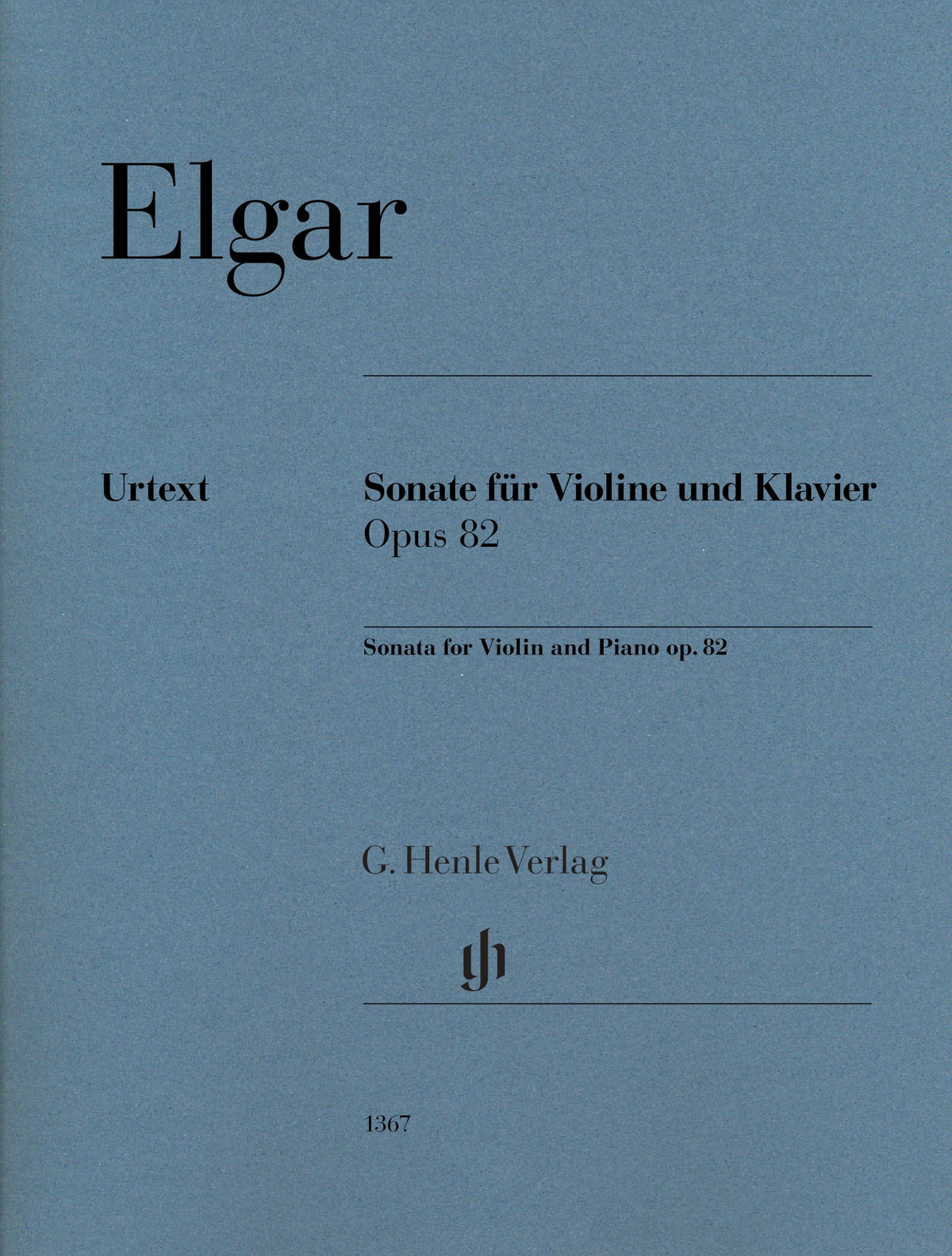 Elgar, Edward - Violin Sonata, Op. 82 - Violin and Piano - edited by Rupert Marshall-Luck - G. Henle Verlag