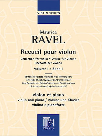 Ravel - Collection for Violin Vol. 1 Vn and Pno