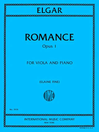 Elgar, Edward - Romance Opus 1 - Viola and Piano - Edited by Fine - International Music Co.