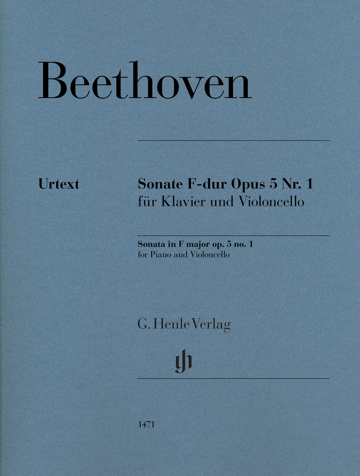 Beethoven, van Ludwig - Sonata in F major op. 1 for Piano and Violoncello - Edited by Dufner - G. Henle Verlag