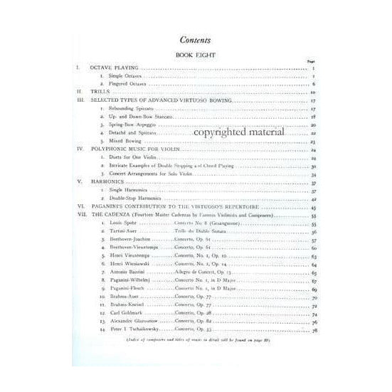 Auer, Leopold - Graded Course of Violin Playing - Book 8 for Violin - edited by Saenger - Fischer Edition
