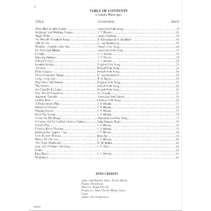 Rhoda, Janice Tucker - The ABCs of Violin, Anthology Edition - Book/2-DVD set - Carl Fischer Edition