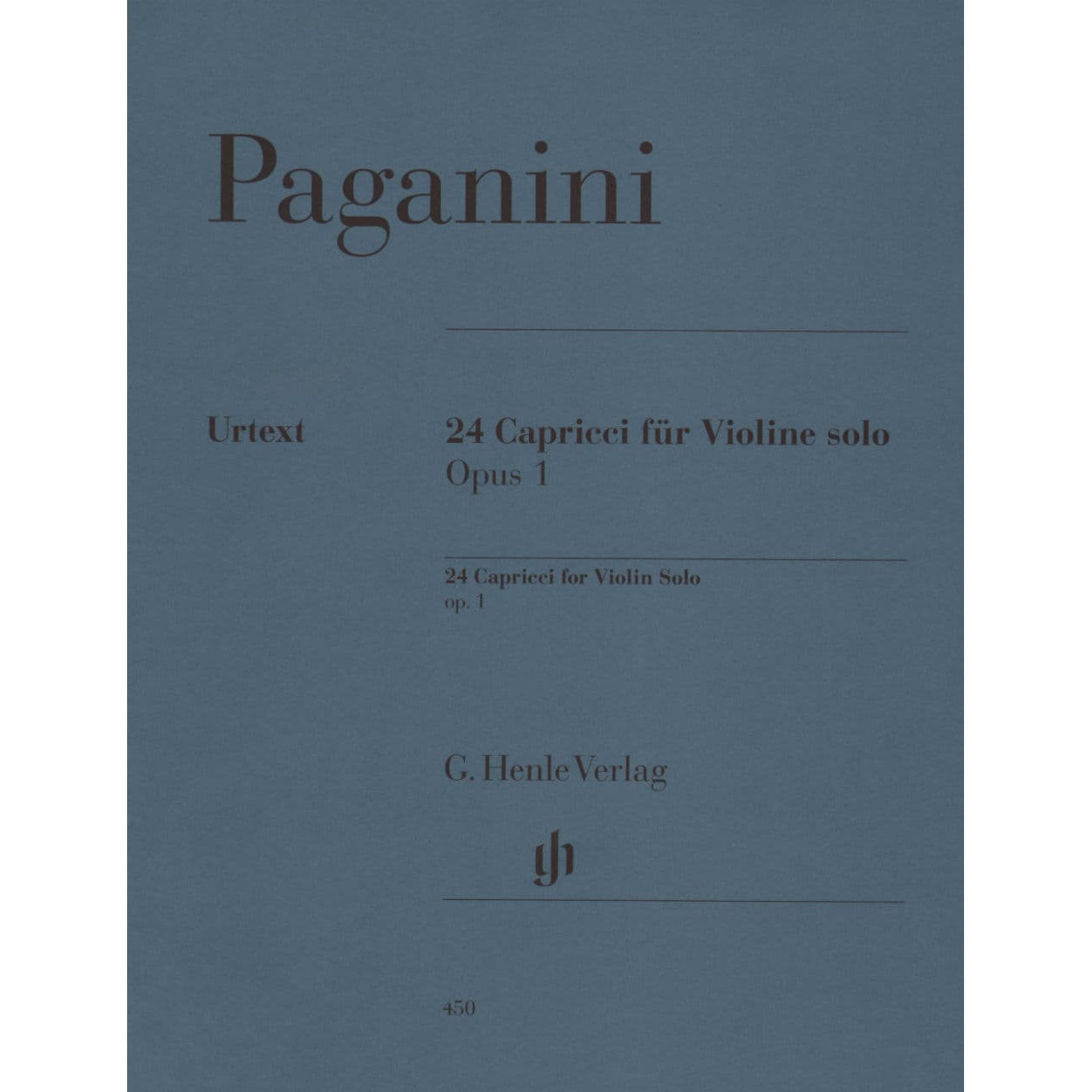 Paganini 24 Caprices Violin Henle Urtext