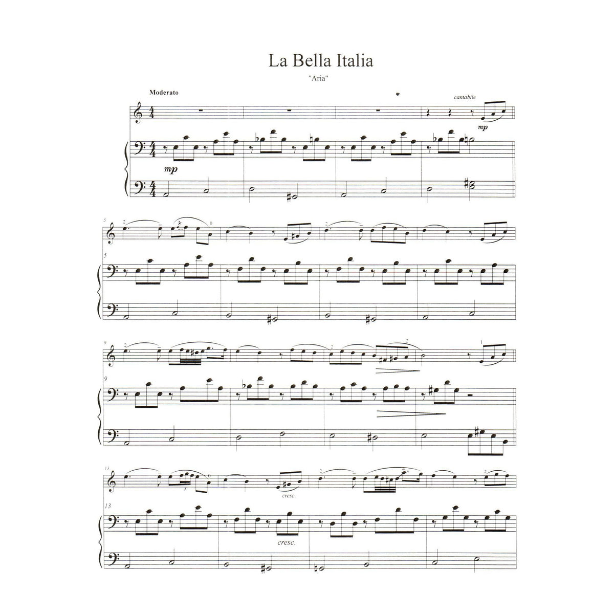 Khanagov, Karén - La Bella Italia - Italy from Parade of Nations - for Violin and Piano - Hanaga Publication