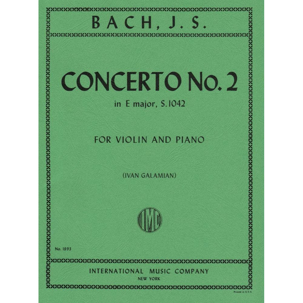Bach Concerto No. 2 E Major Galamian
