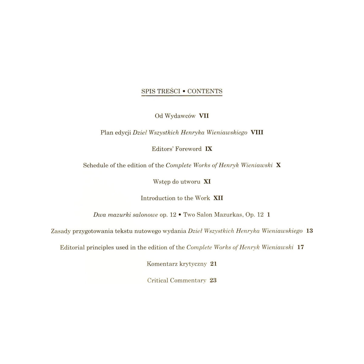 Wieniawski, Henryk - Two Mazurkas, Op. 12 - for Violin and Piano - edited by Zofia Chechlinska - PWM Edition