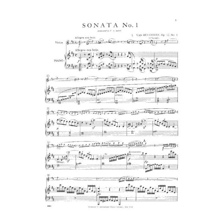 Beethoven, Ludwig - 10 Sonatas (Complete) - Violin and Piano - edited by Zino Francescatti - International Edition