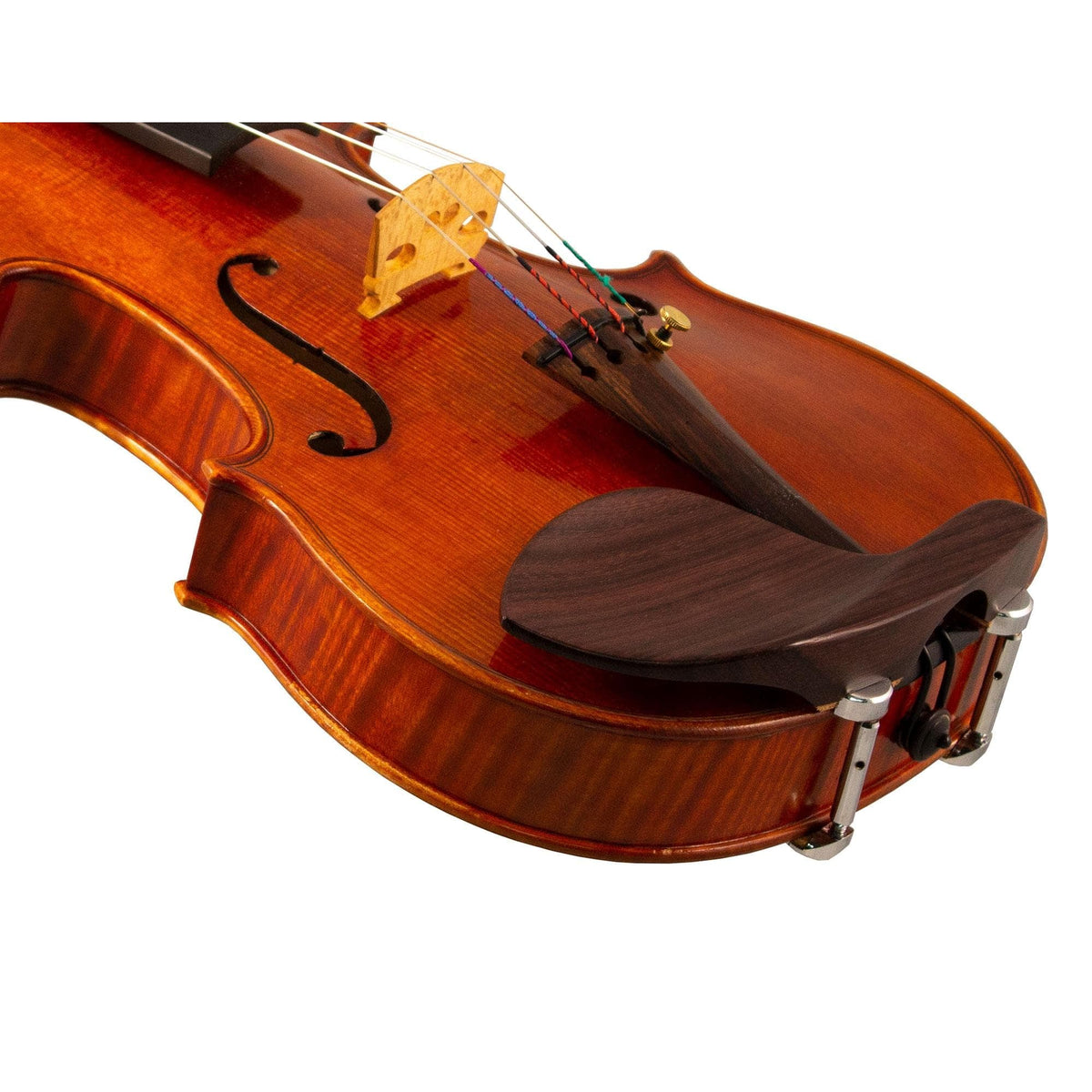 Guarneri Violin Chinrest with Old Hill Plate and Hill Clamps - Rosewood
