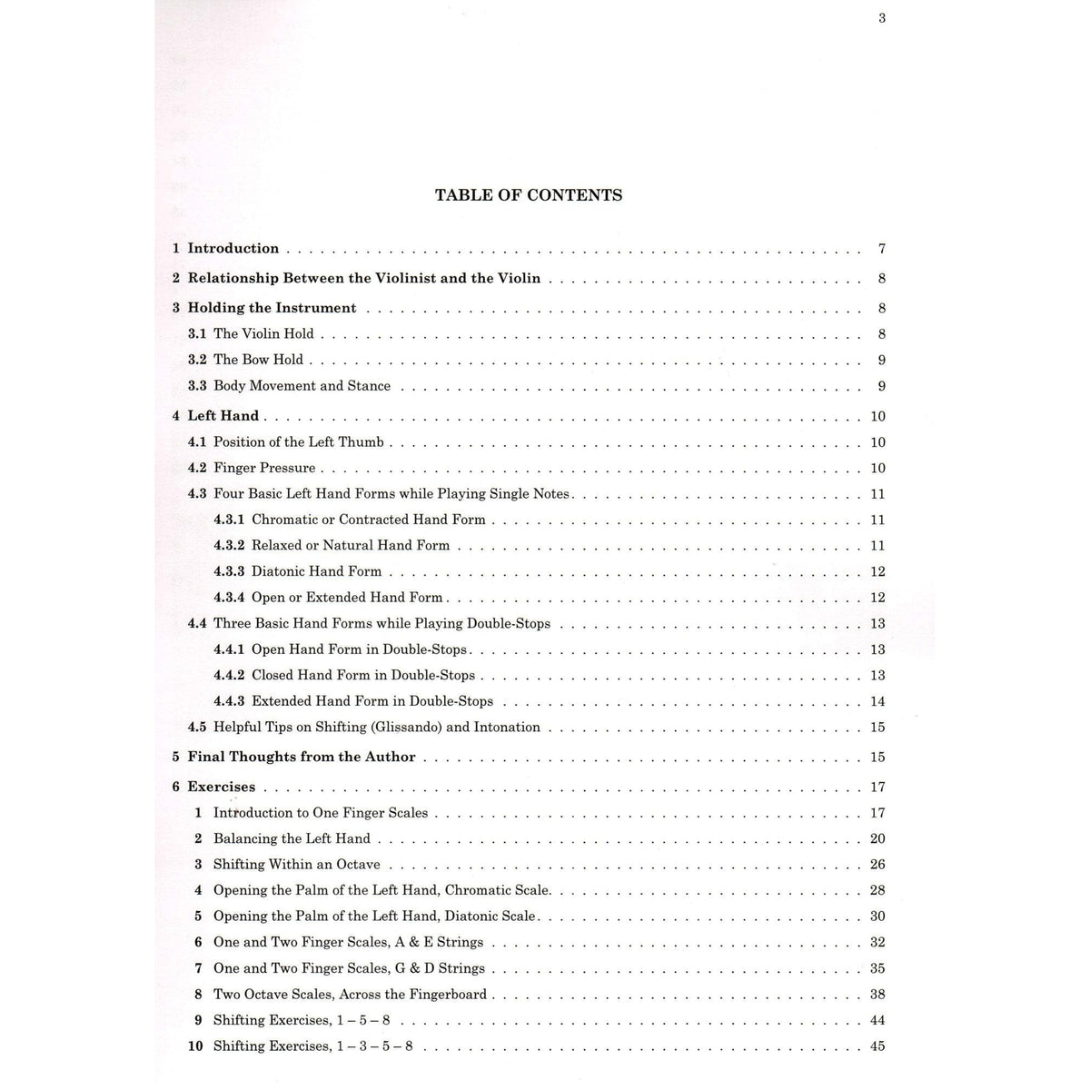 Martinic-Jercic, Borivoj - Freedom and Flexibility of the Violinist’s Left Hand: Technical Studies for Violin