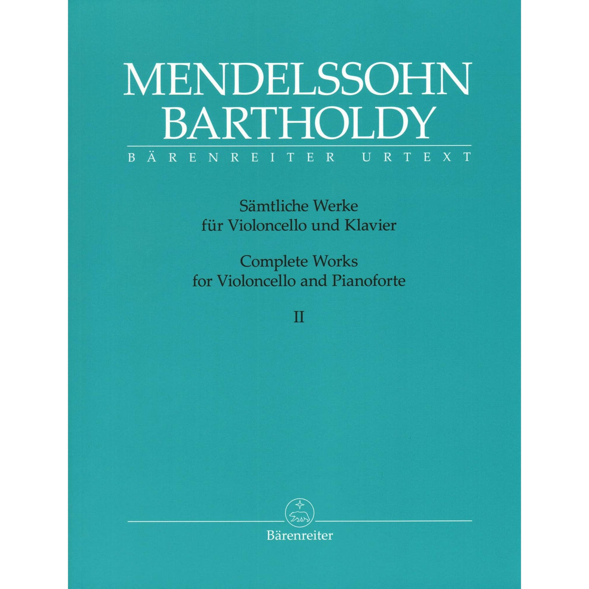 Mendelssohn, Felix - Complete Works, Volume 2 - Op. 17, Op. 109, Assai Tranquillo, Variationen - for Cello and Piano - Barenreiter URTEXT