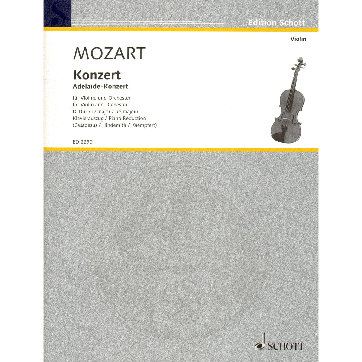 Mozart, WA - Concerto in D Major, K 294a (