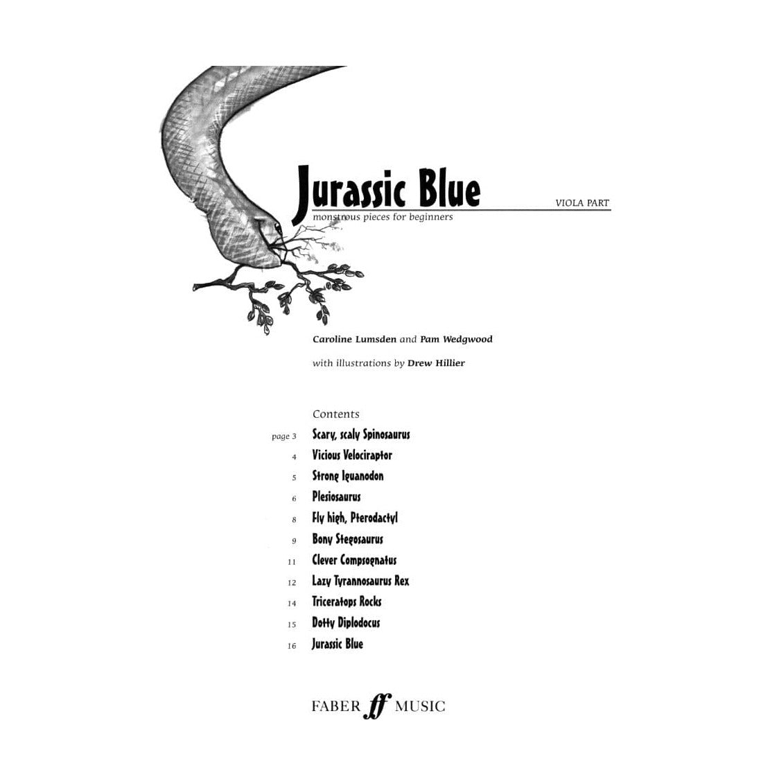 Lumsden/Wedgwood - Jurassic Blue: Monstrous Pieces for Beginners - Viola and Piano - Faber Music Edition