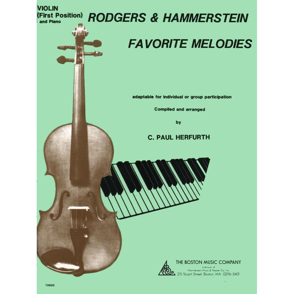 Rodgers and Hammerstein: Favorite Melodies - Violin and Piano - arranged by C Paul Herfurth - Boston Music Co