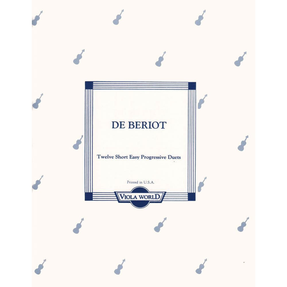 Beriot, Charles De - 12 Short Easy Progressive Duos Op 87 for Two Violas - Viola World Publication