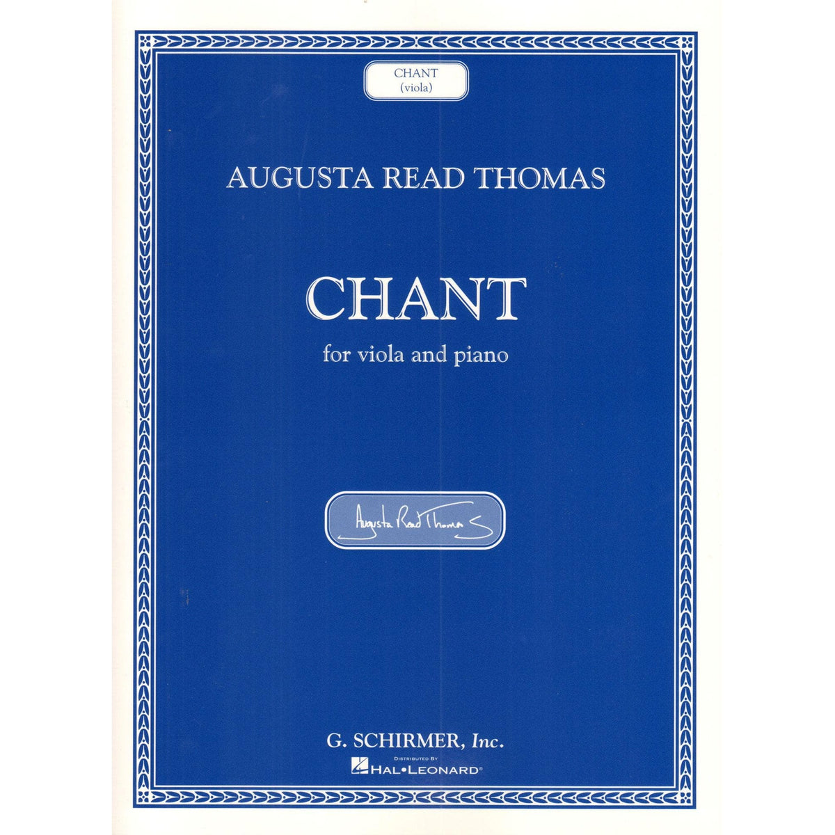 Thomas-Chant for Viola & Piano/Schirmer