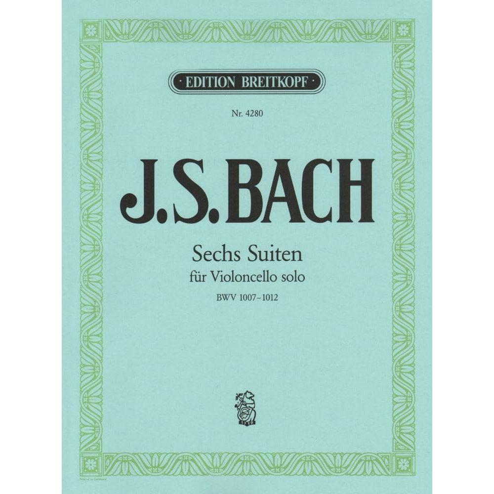 Bach, JS - 6 Suites BWV 1007 1012 for Cello - Arranged by Klengel - Breitkopf and Haertel Edition