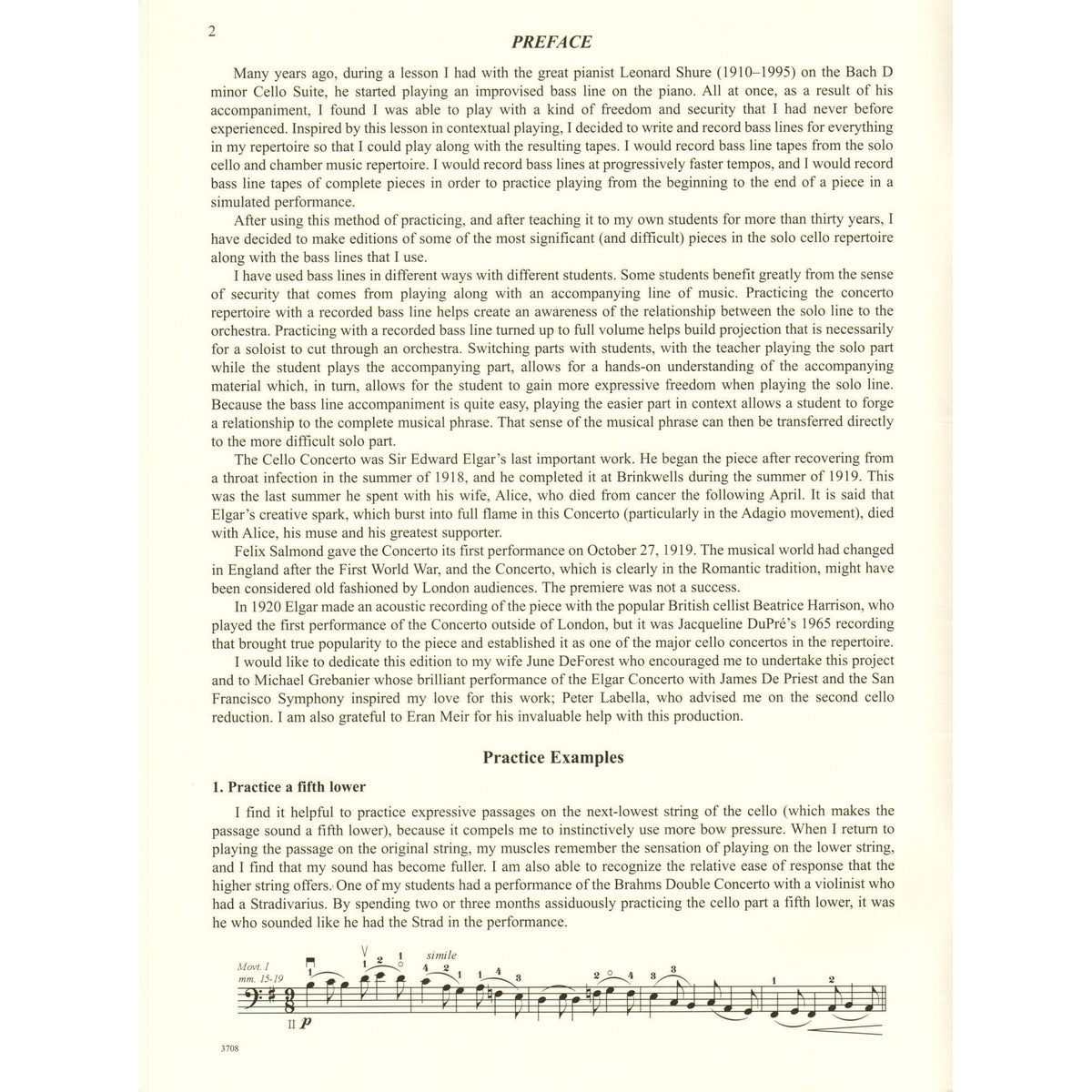 Elgar, Edward - Concerto in E minor - for Cello - with Optional 2nd Cello, Commentary and Preparatory Exercises by Daniel Morganstern - International
