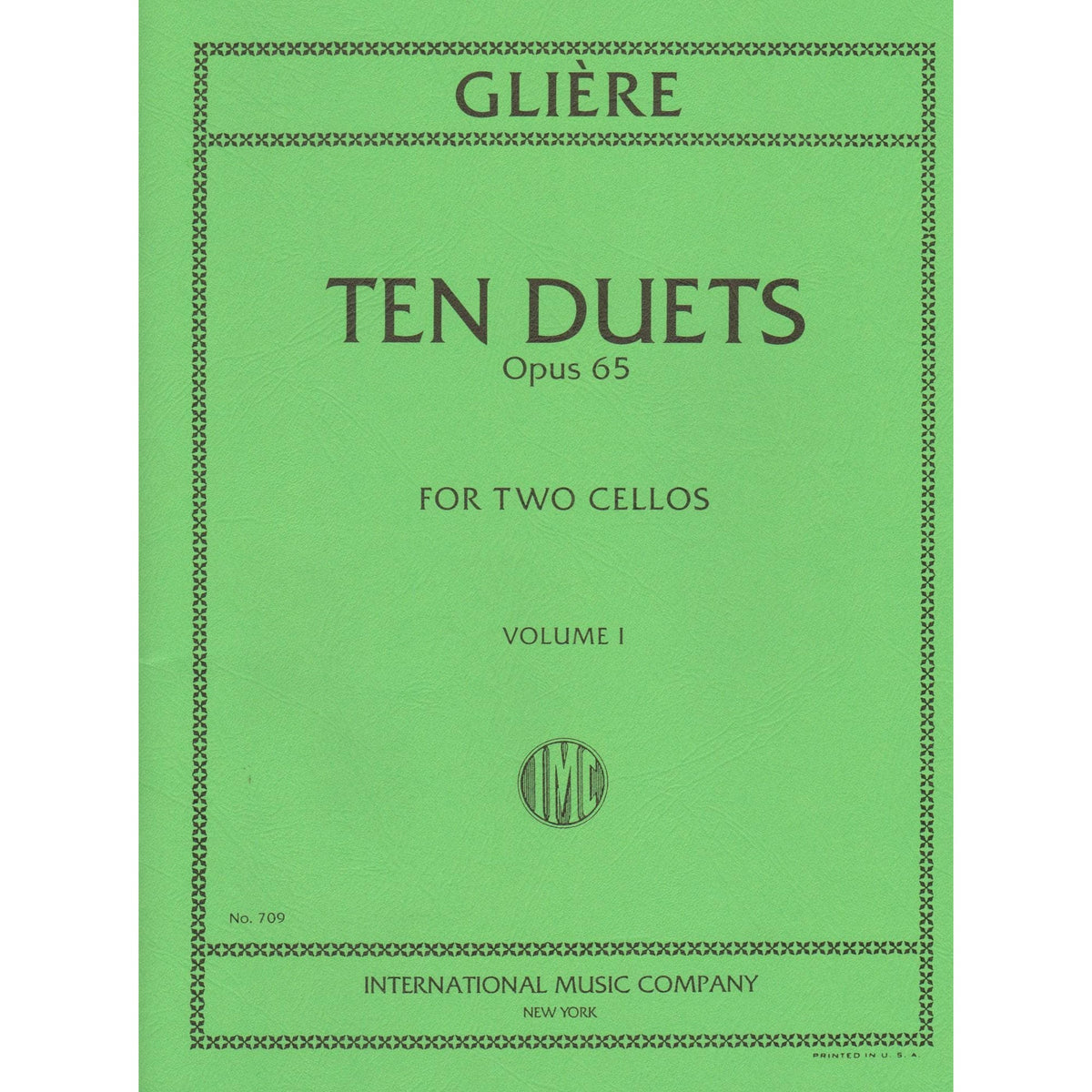 Glière, Reinhold - Ten Duets, Op 53, Volume 1 - Two Cellos - International Edition