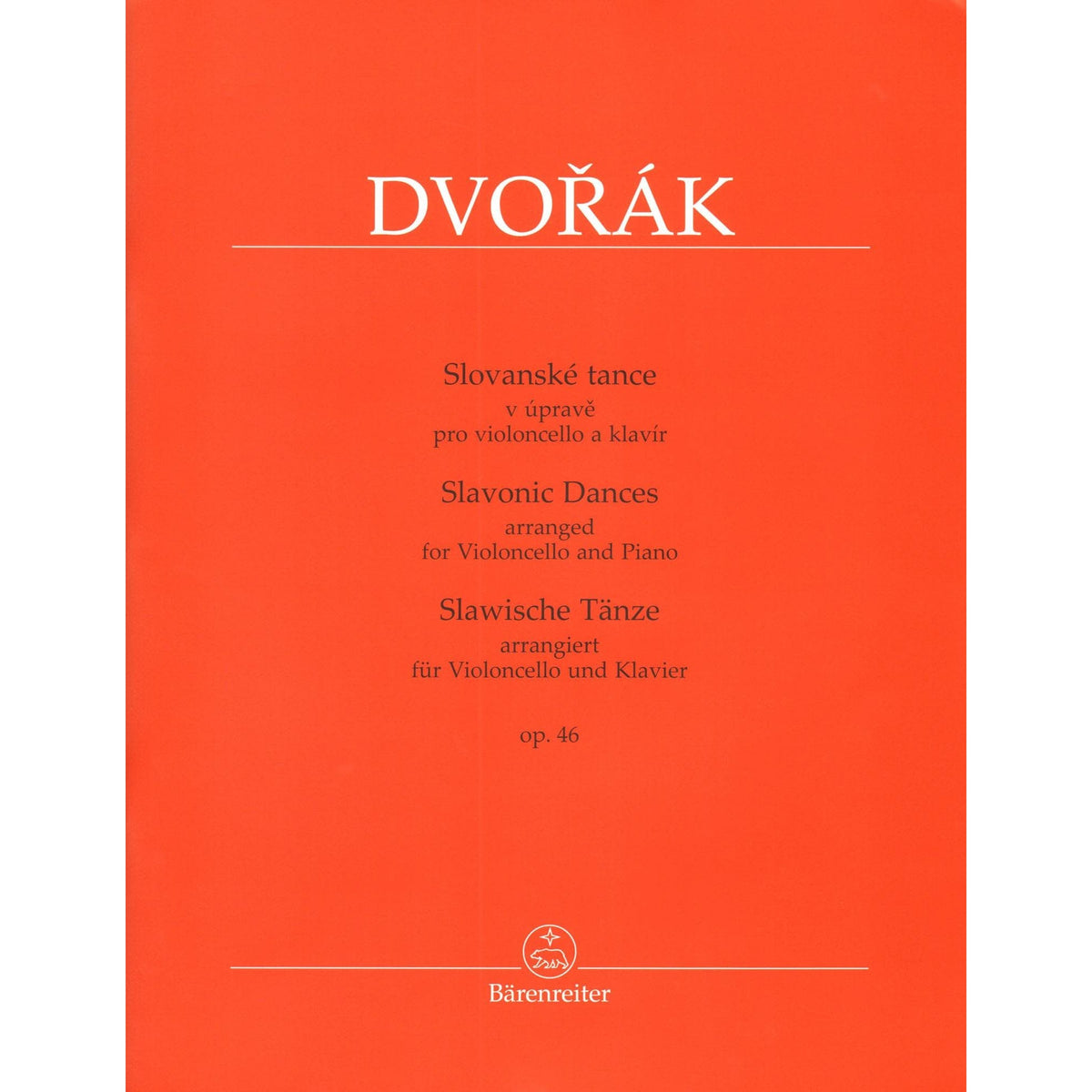 Dvorak, Antonin - Slavonic Dances, Op. 46 - arranged by J. Gemrot - for Cello and Piano - Barenreiter