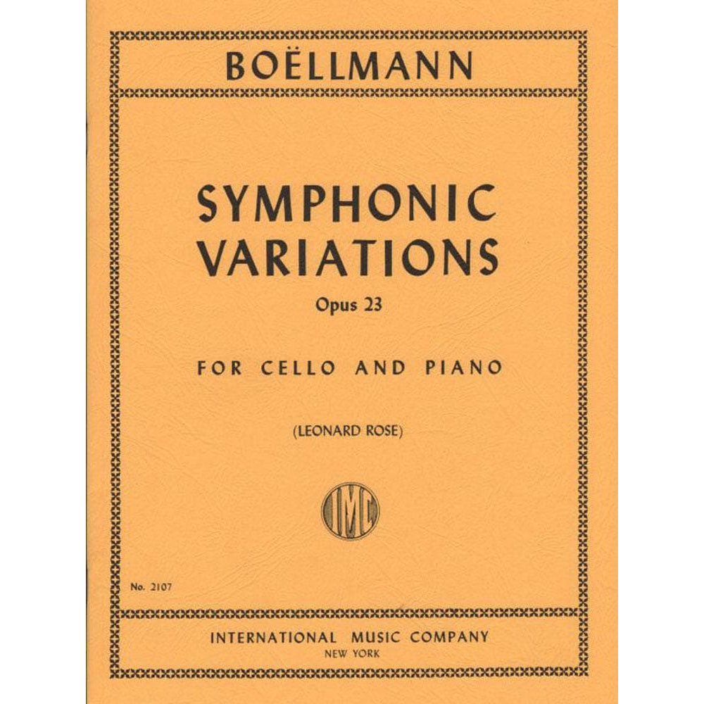 Boellmann, L - Symphonic Variations Op 23 for Cello and Piano - International Edition
