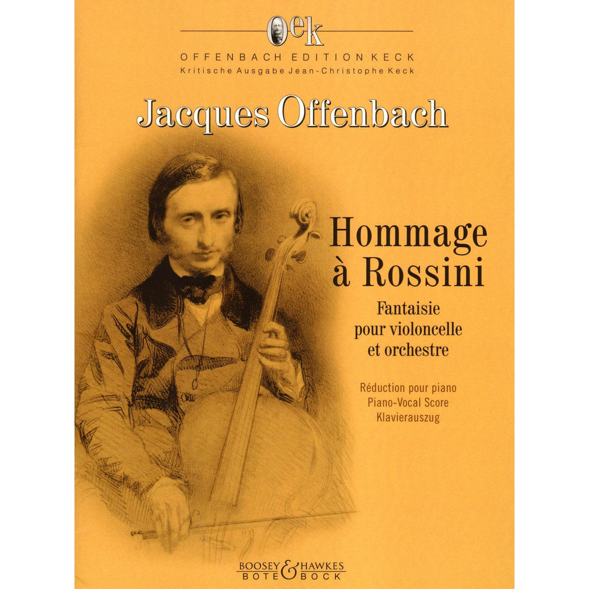 Offenbach, Jacques - Hommage a Rossini - for Cello and Piano - edited by Keck - Boosey & Hawkes