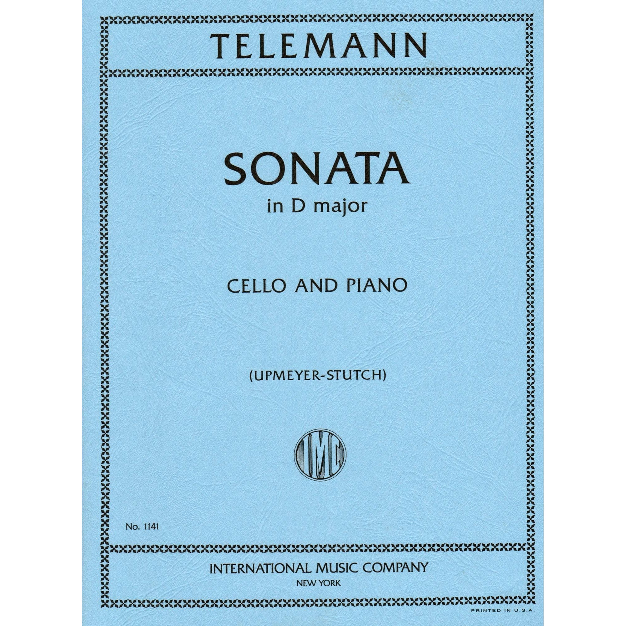 ドミコ レコード Telemann, Georg Philipp - Sonata In D Major TWV 41:D6 For Cello and Pi