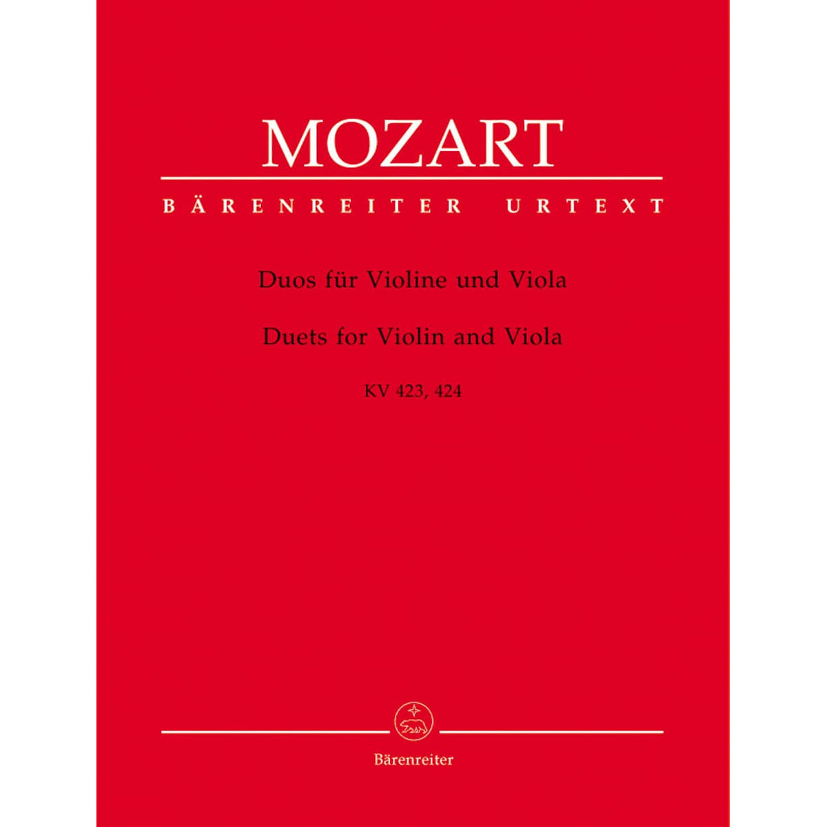 Mozart, WA - Duets, K 423 and 424 - Violin and Viola - edited by Dietrich Berke - Bärenreiter Verlag URTEXT