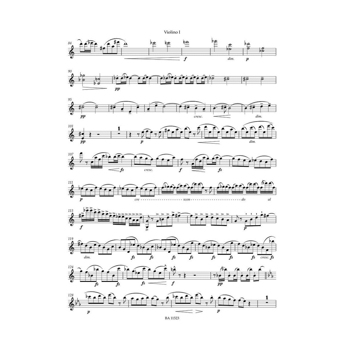 Dvorak, Antonin - String Quartet No. 10 in E-flat Major – Op 51 - Parts Only - edited by Schick - Barenreiter URTEXT