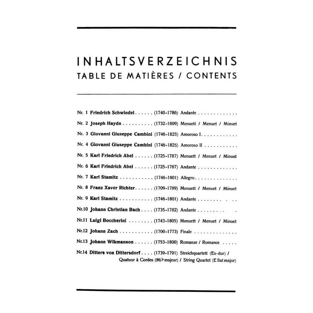 The String Quartert, Volume 1 - Two Violins, Viola, and Cello - edited by Walter Höckner - Simrock Edition