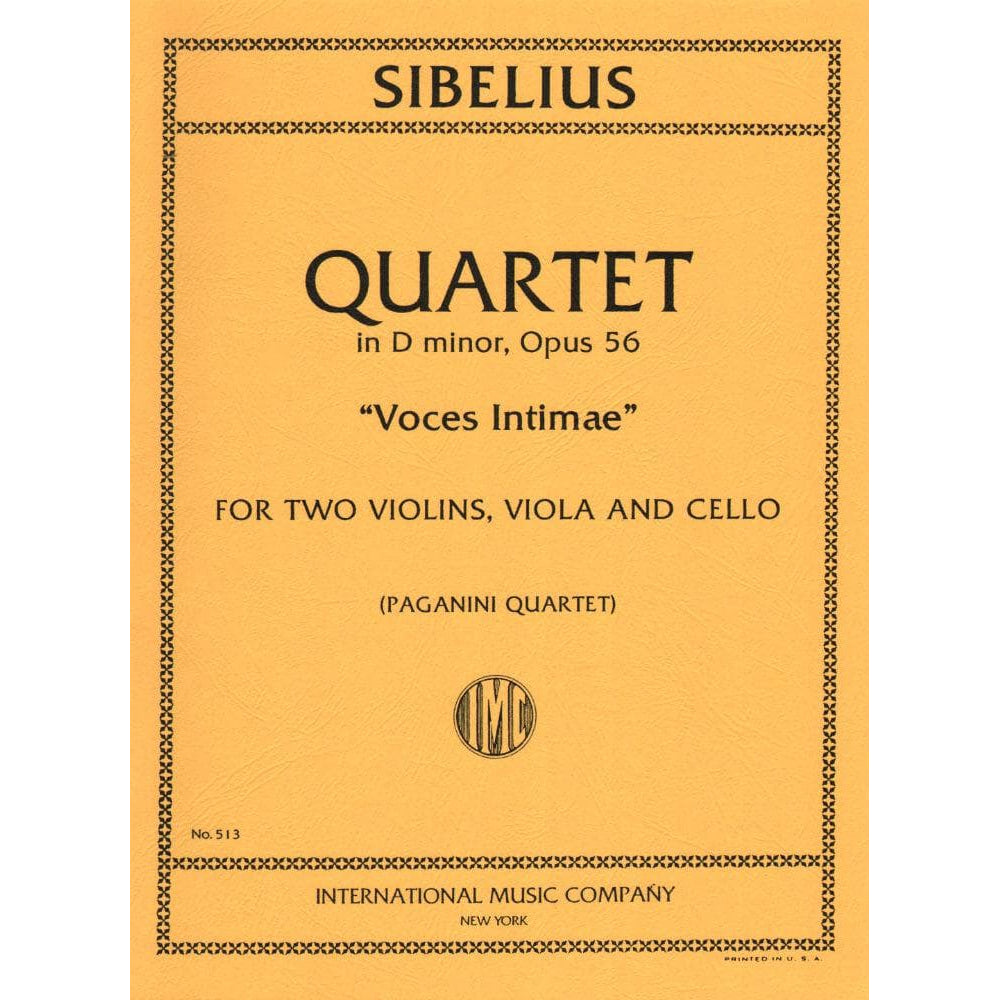 Sibelius, Jean - Quartet in d minor Voces Intimae Op 56 Published by International Music Company