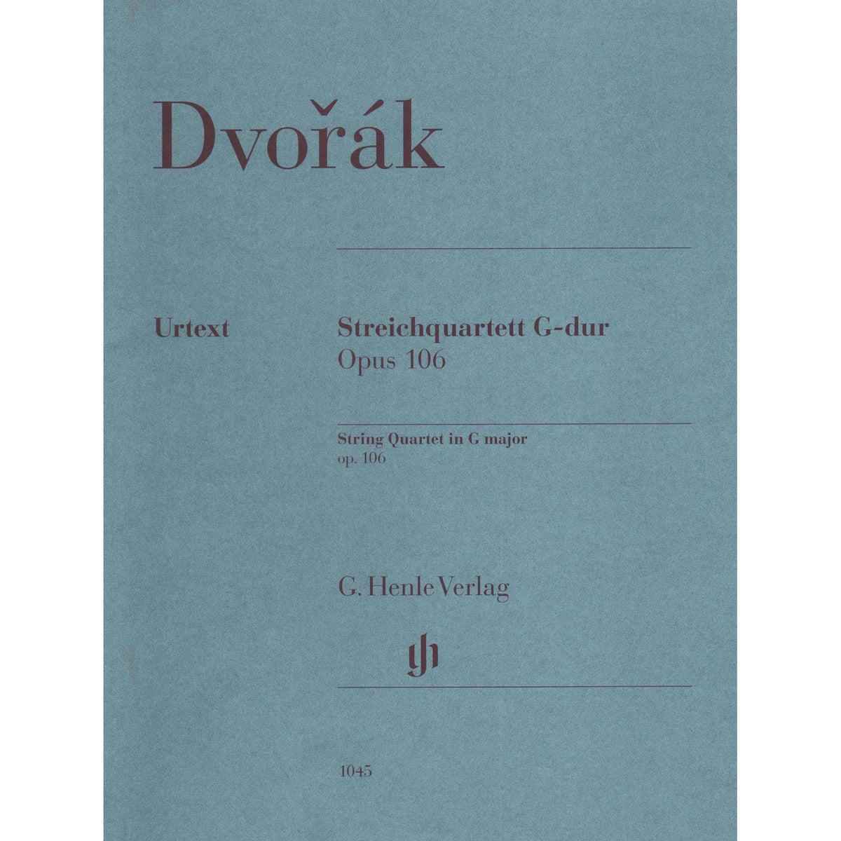 Dvorak, Antonin - String Quartet in G major - Opus 106 - Parts Only - Edited by Peter Jost - G Henle Verlag URTEXT