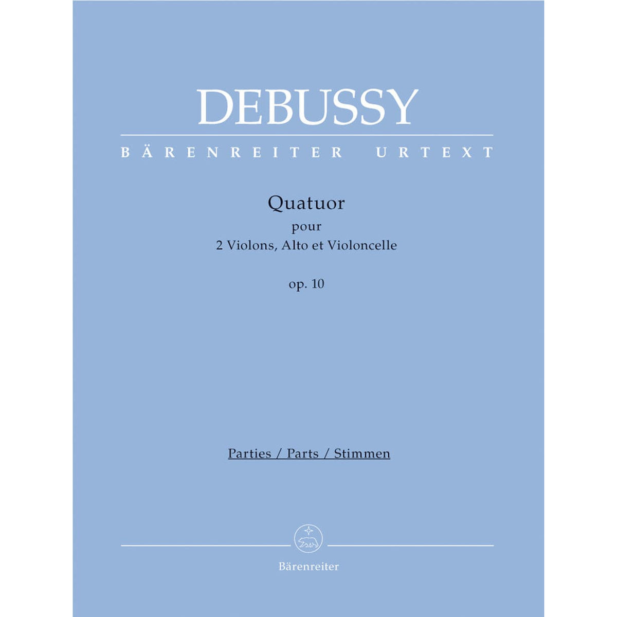 Debussy, Claude - String Quartet in G Minor, Op 10 - edited by Douglas Woodfull-Harris - Bärenreiter
