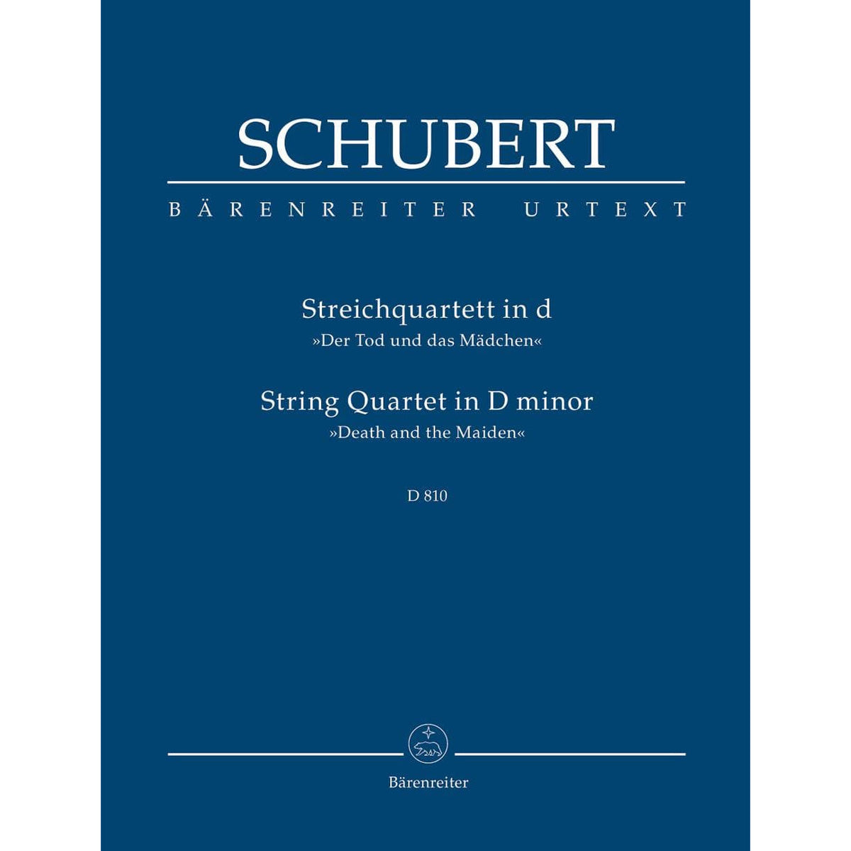 Schubert, Franz - Quartet in d minor, D 810 URTEXT Published by Barenretier