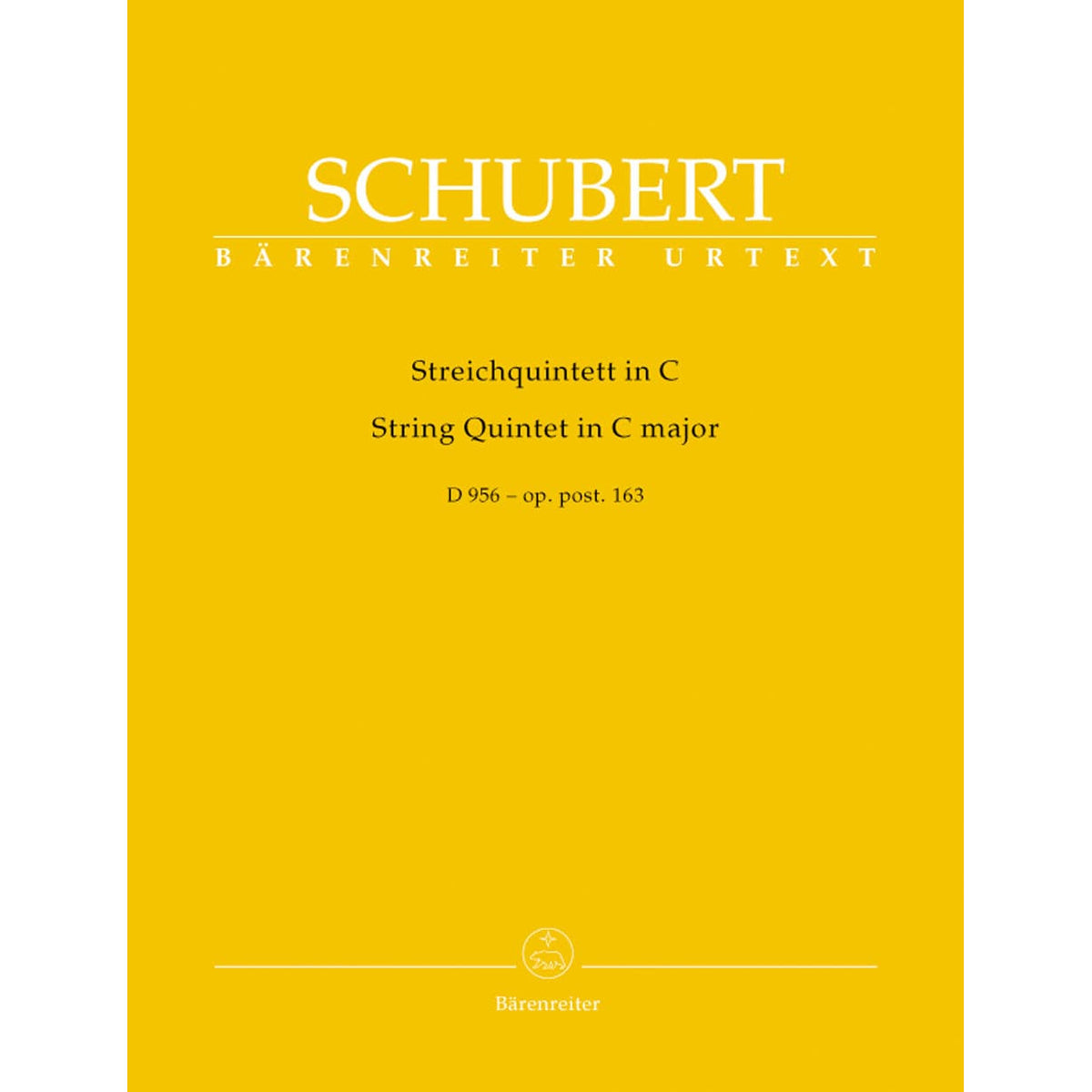 Schubert, Franz - Quintet in C Major, Op 163, D 956 - PARTS ONLY - Barenretier URTEXT