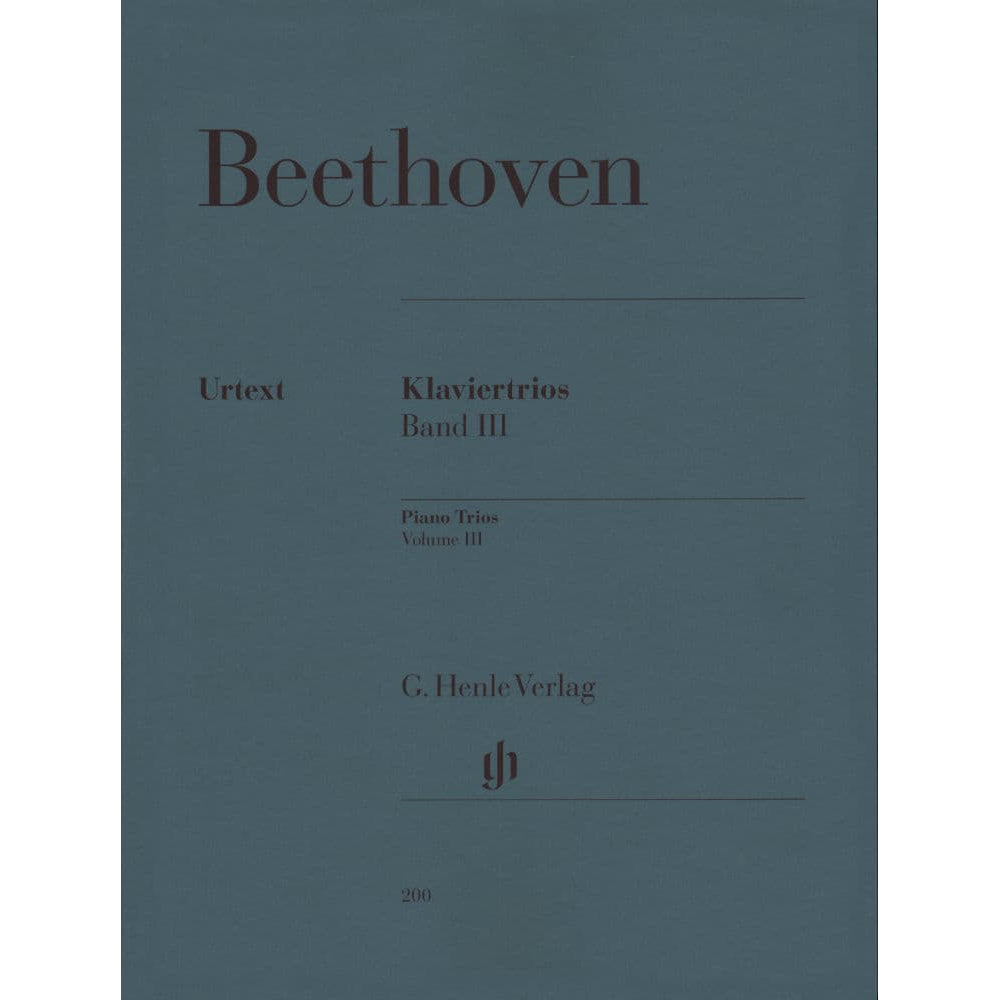 Beethoven, Ludwig - Piano Trios Volume 3 for Violin, Cello and Piano - Henle Verlag URTEXT Edition