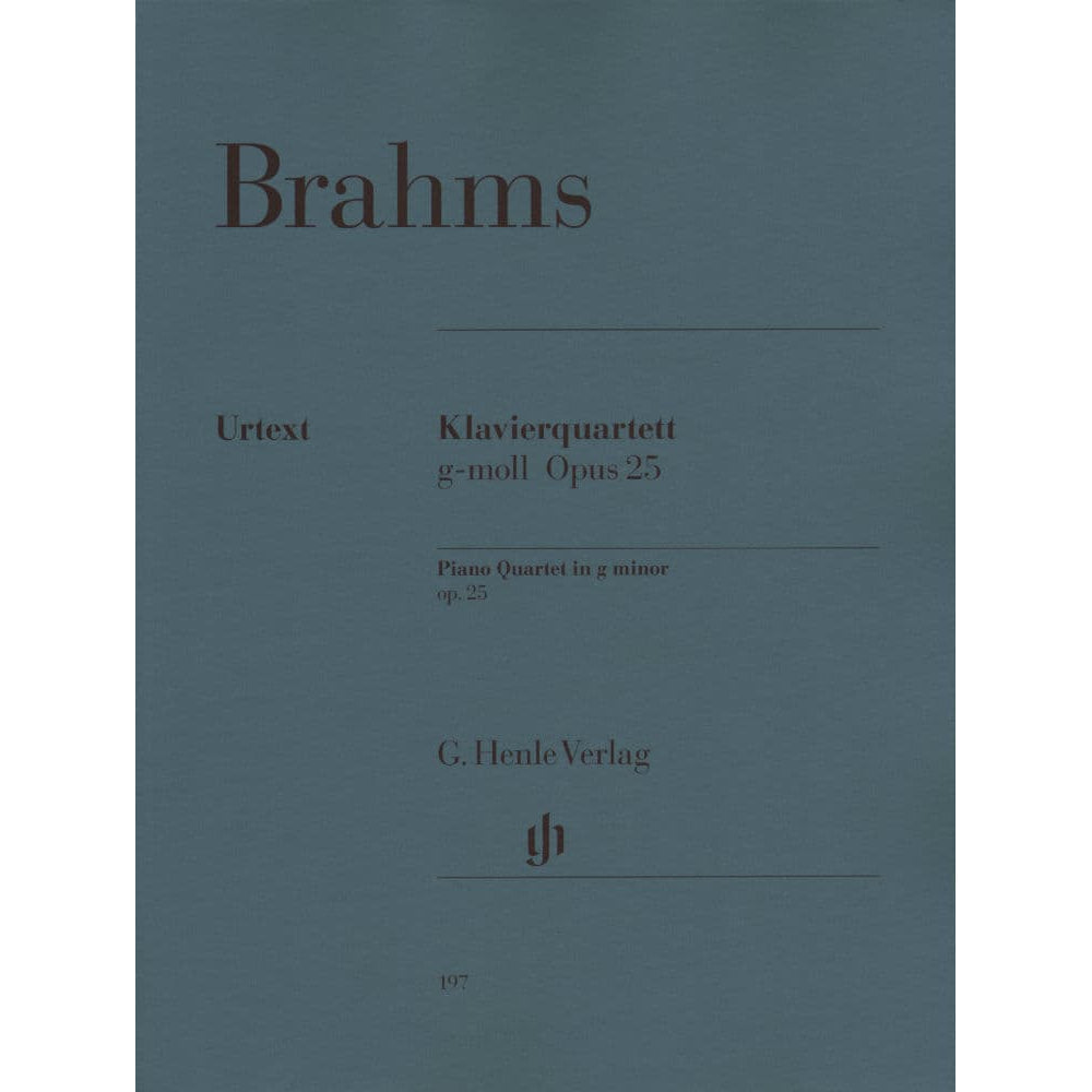 Brahms, Johannes - Piano Quartet No 1 in g minor Op 25 for Violin, Viola, Cello and Piano - Henle Verlag URTEXT Edition