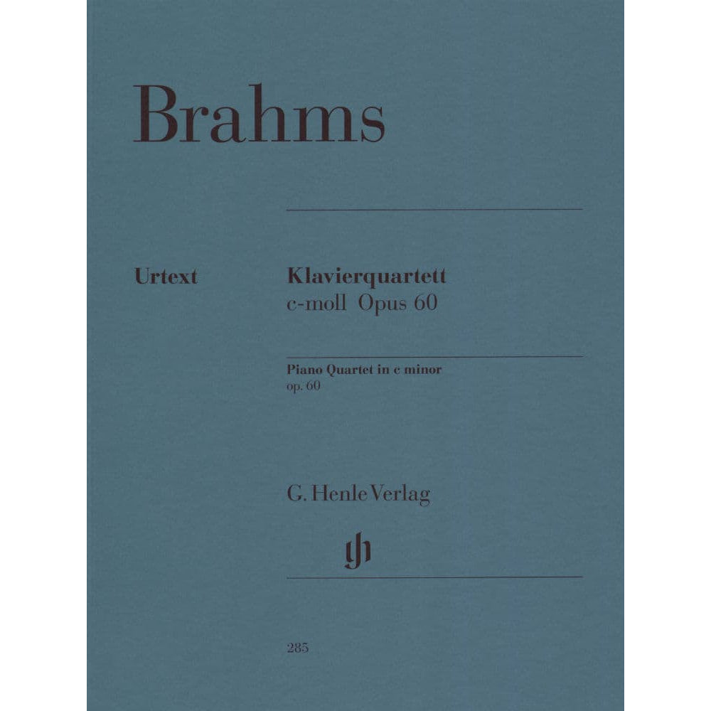 Brahms, Johannes - Piano Quartet No 3 in c minor Op 60 for Violin, Viola, Cello and Piano - Henle Verlag URTEXT Edition