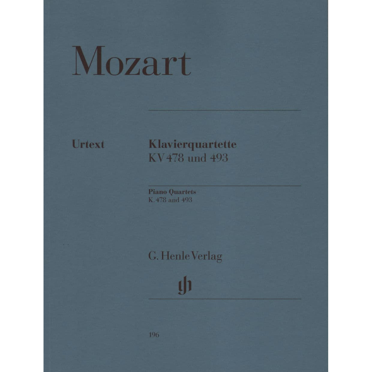 Mozart Piano Quartets Urtext Sheet Music
