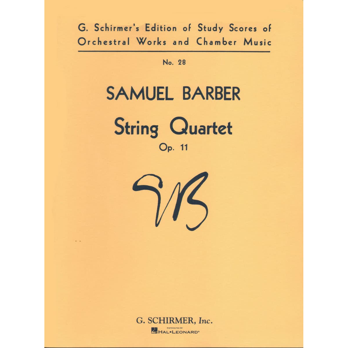 Barber, Samuel - String Quartet Op 11 - Score - Schirmer Edition