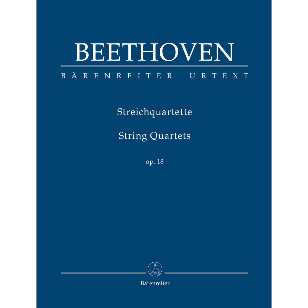 Beethoven, Ludwig - String Quartets, Op 18 - Study Score - edited by Jonathan Del Mar - Barenreiter URTEXT