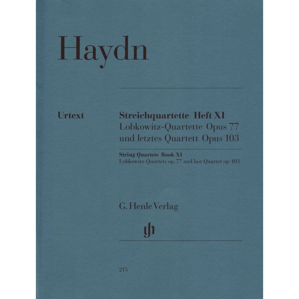 Haydn, Franz Joseph - String Quartets, Volume 11: Op 77 and 103 - edited by Horst Walter - G Henle Verlag URTEXT