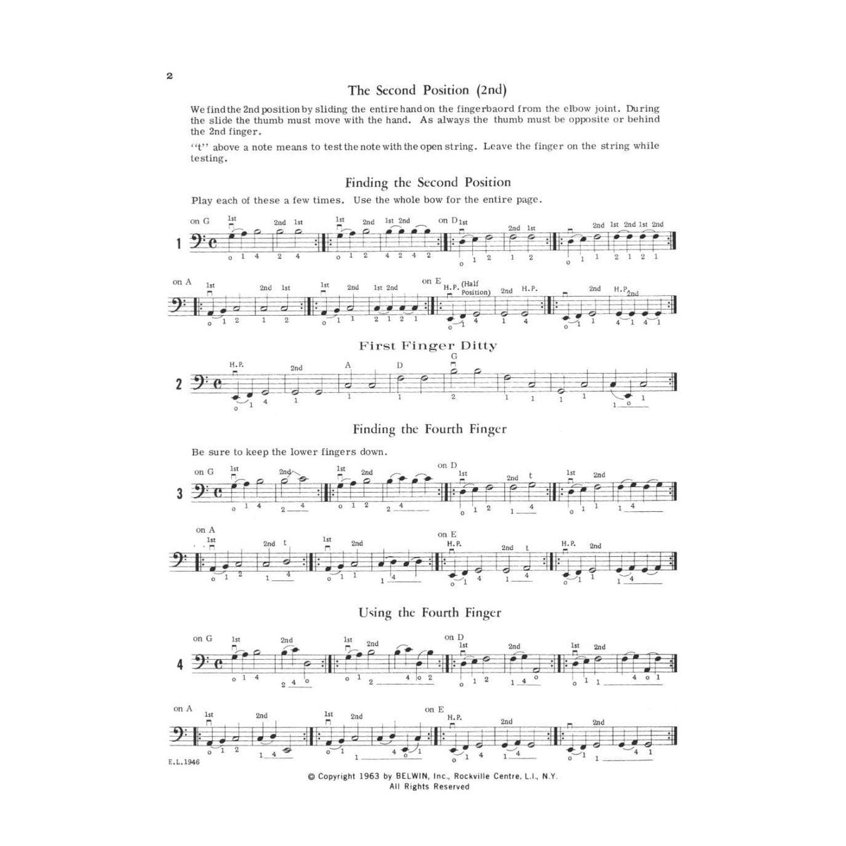 Applebaum, Samuel -2nd and 4th Position String Builder for Double Bass - Belwin/Mills Publication