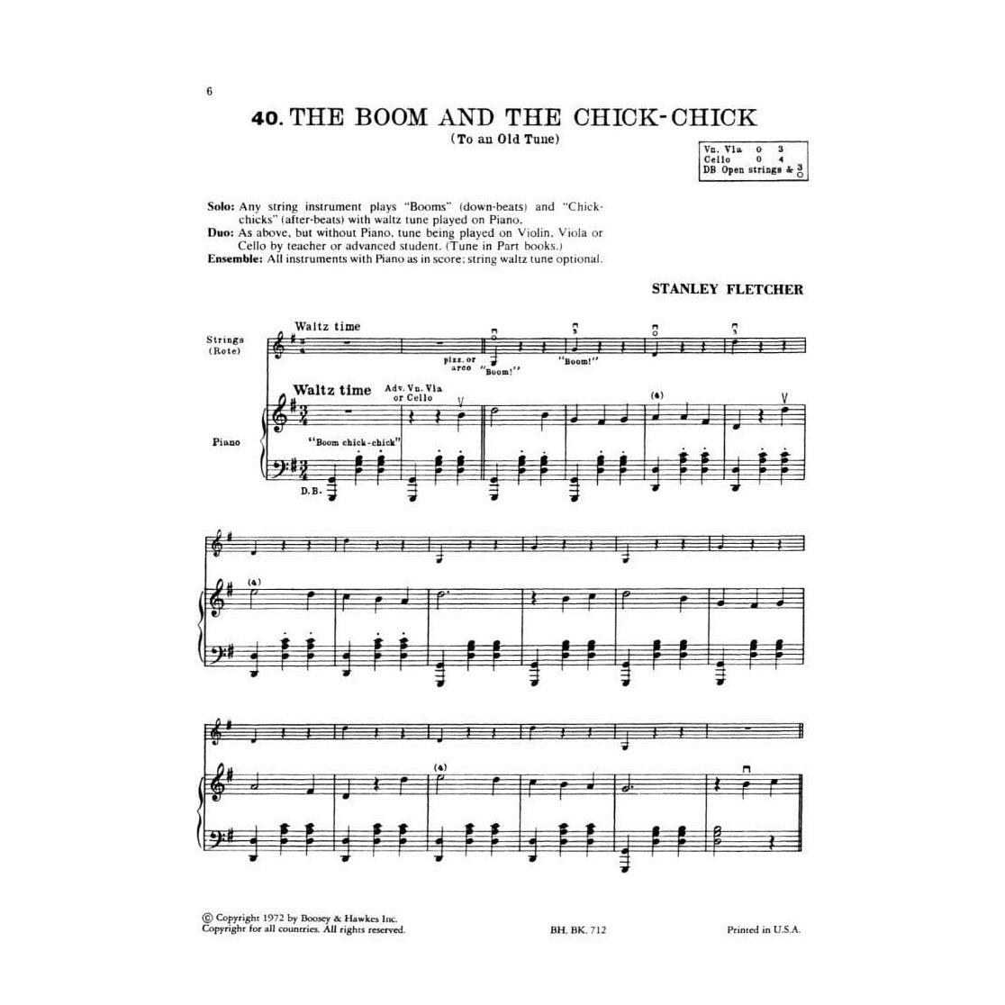 Fletcher, Stanley - New Tunes For Strings, Book 2 - Teacher - Boosey & Hawkes Edition