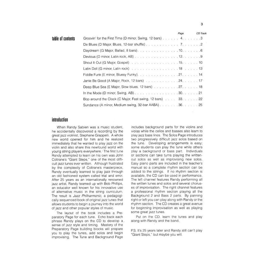 Sabien / Phillips - Jazz Philharmonic Bass Part Published by Alfred Music Publishing