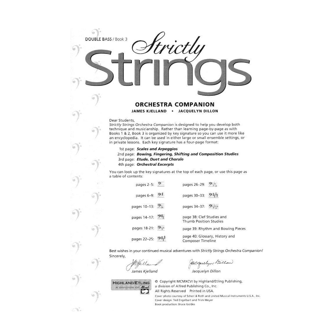 Strictly Strings Series, Book 3, Bass By James Kjelland Published by Alfred Music Publishing