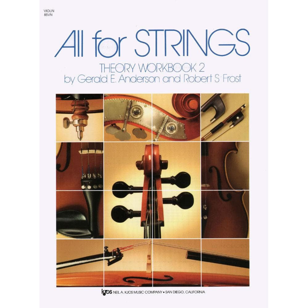 All For Strings - Theory Workbook 2 for Violin by Gerald E Anderson and Robert S Frost